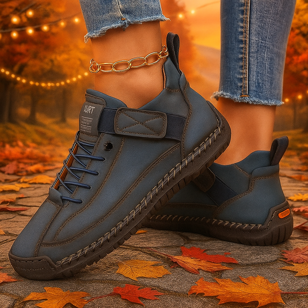 Mia | Zapatillas Ortopédicas de Confort Azul Oscuro