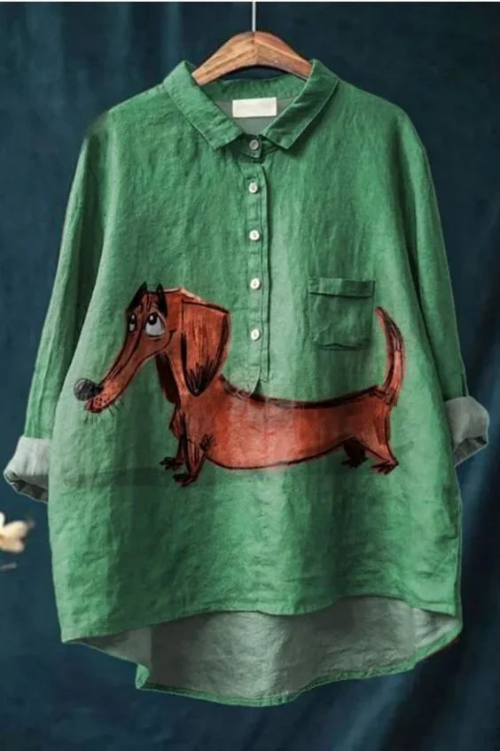 Sofía | Blusa con estampado de perros