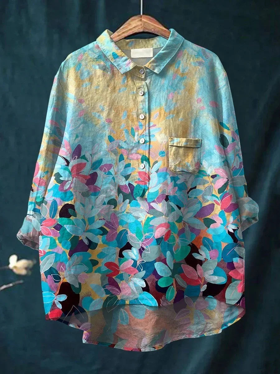 Sofía | Camisa elegante con estampado floral y botones