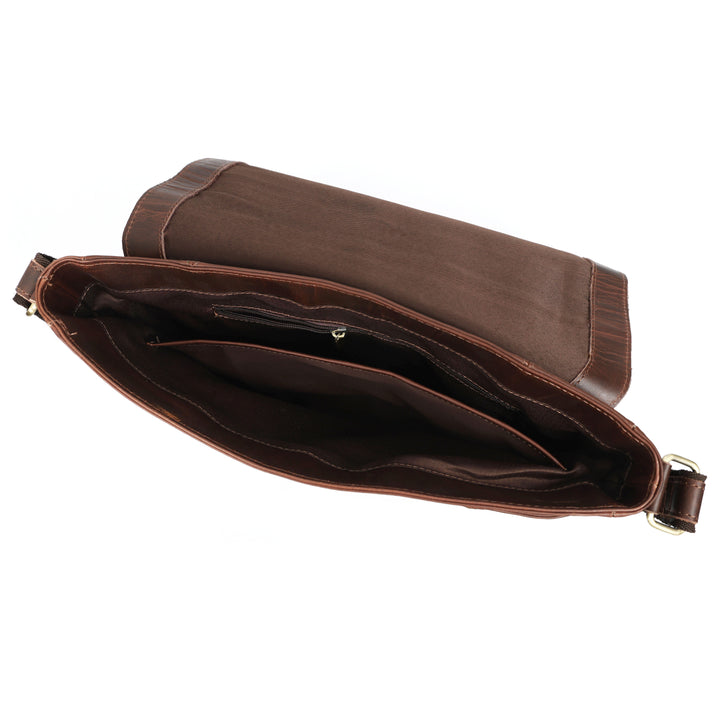 Bolsa mensajero Brice de cuero de búfalo para hombre