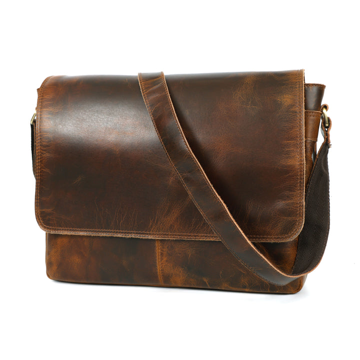 Bolsa mensajero Sawyer de cuero de búfalo para hombre