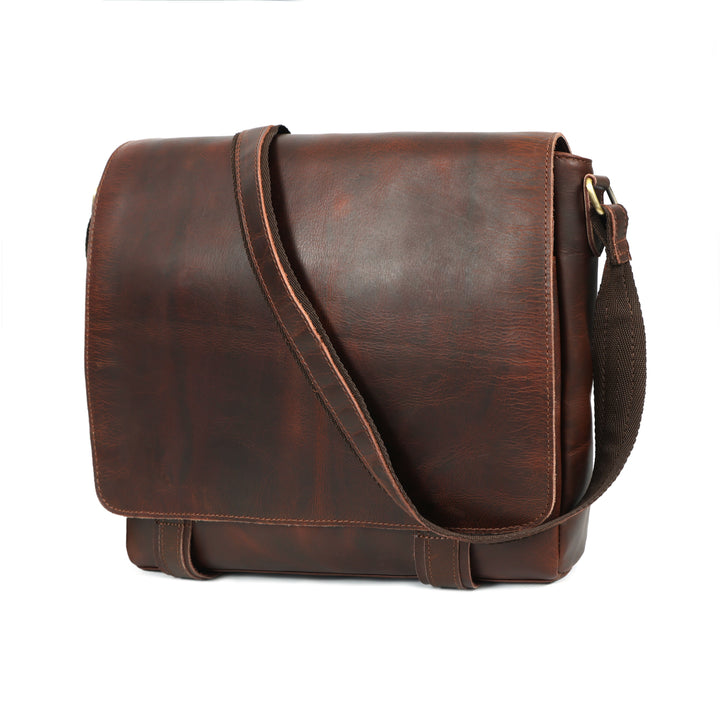 Bolsa mensajero Brice de cuero de búfalo para hombre