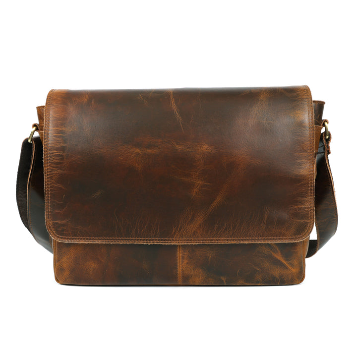 Bolsa mensajero Sawyer de cuero de búfalo para hombre
