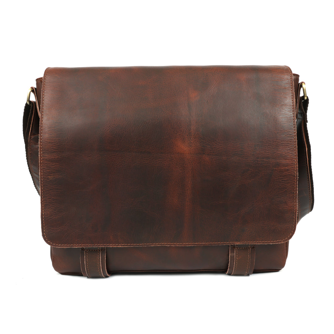 Bolsa mensajero Brice de cuero de búfalo para hombre