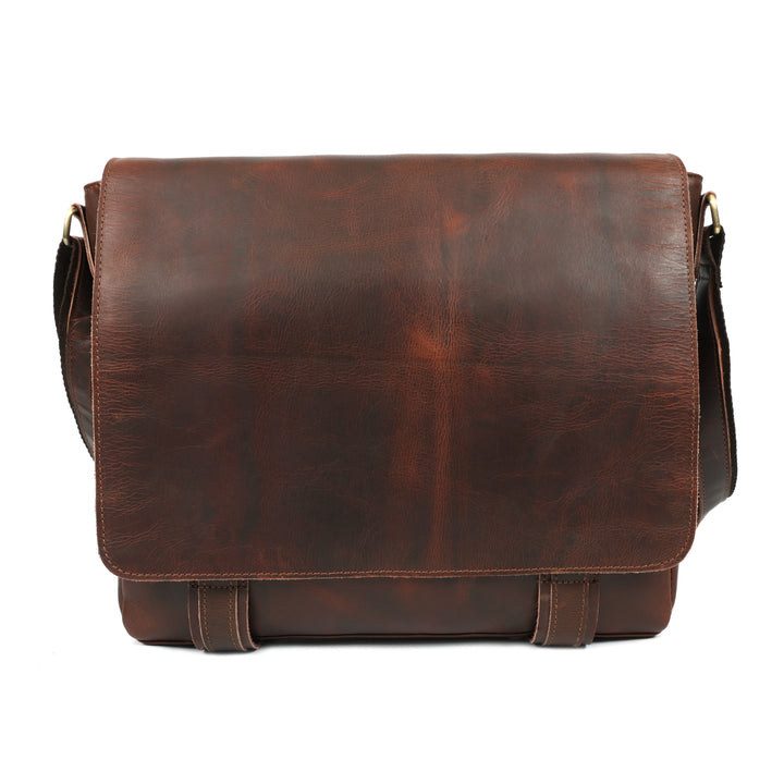 Bolsa mensajero Brice de cuero de búfalo para hombre