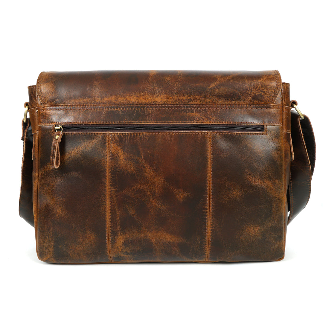 Bolsa mensajero Sawyer de cuero de búfalo para hombre