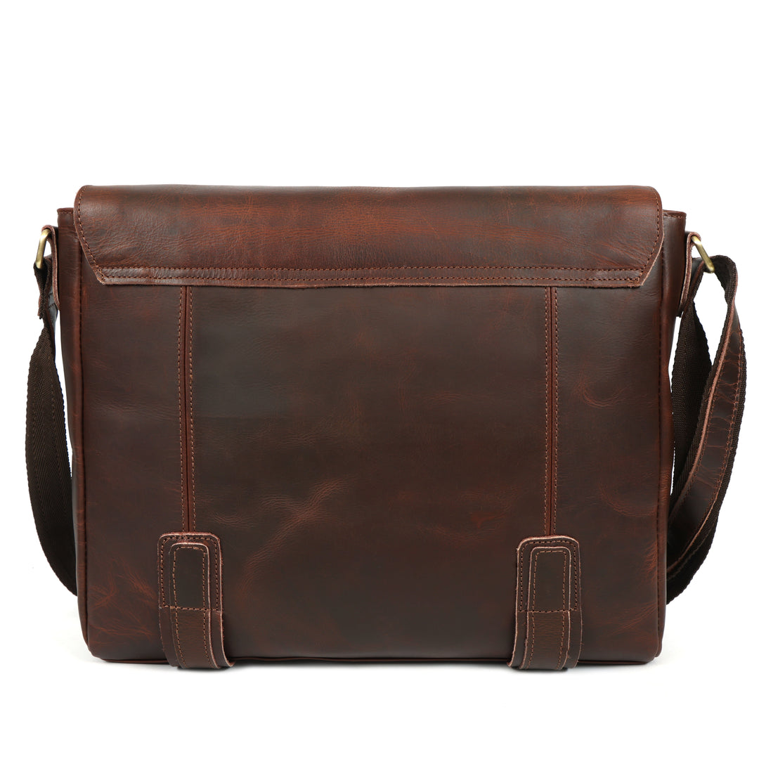 Bolsa mensajero Brice de cuero de búfalo para hombre