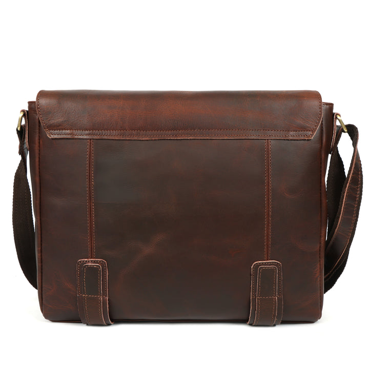 Bolsa mensajero Brice de cuero de búfalo para hombre
