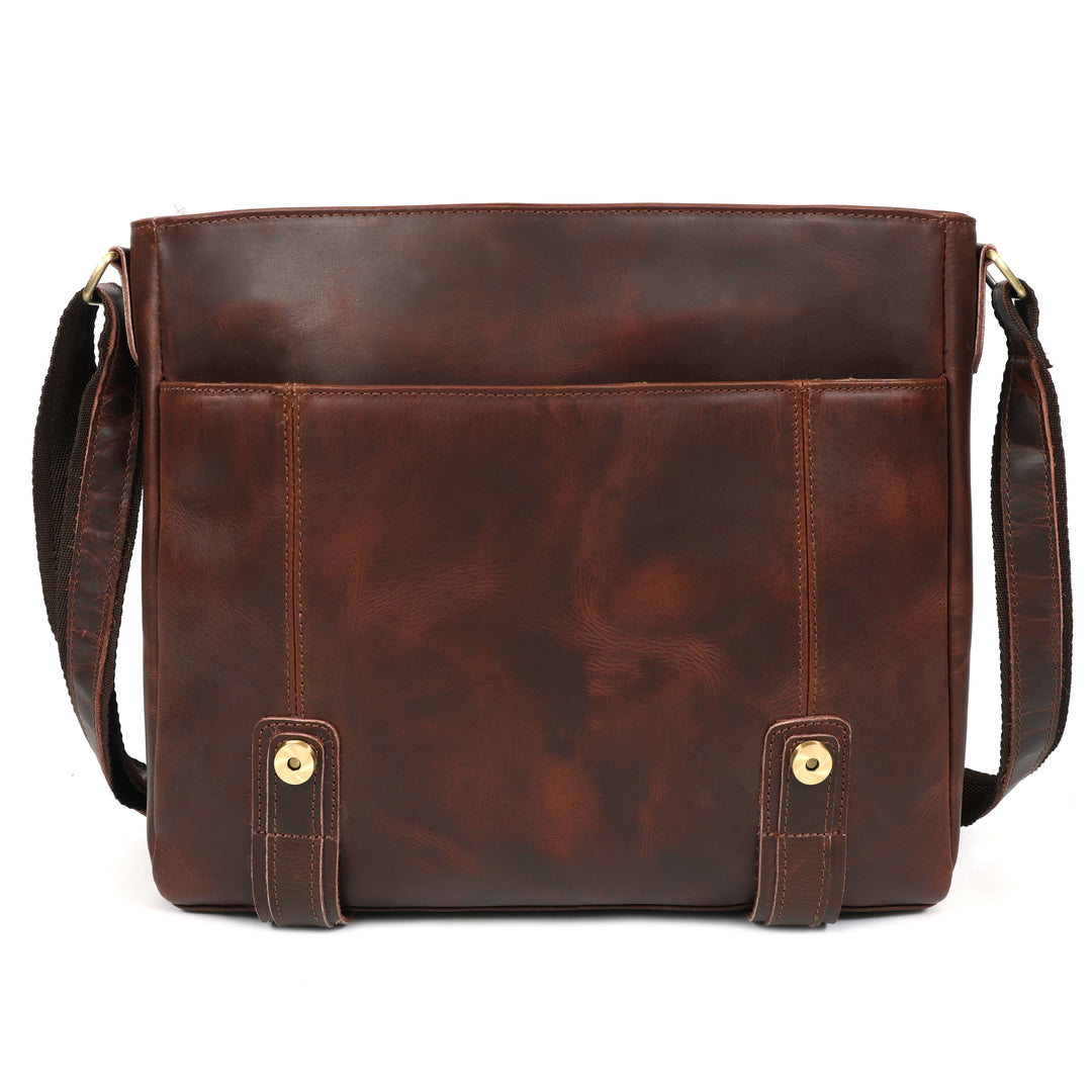 Bolsa mensajero Brice de cuero de búfalo para hombre