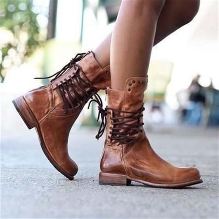 WYNONA | Botas de Cuero Vintage Rústico