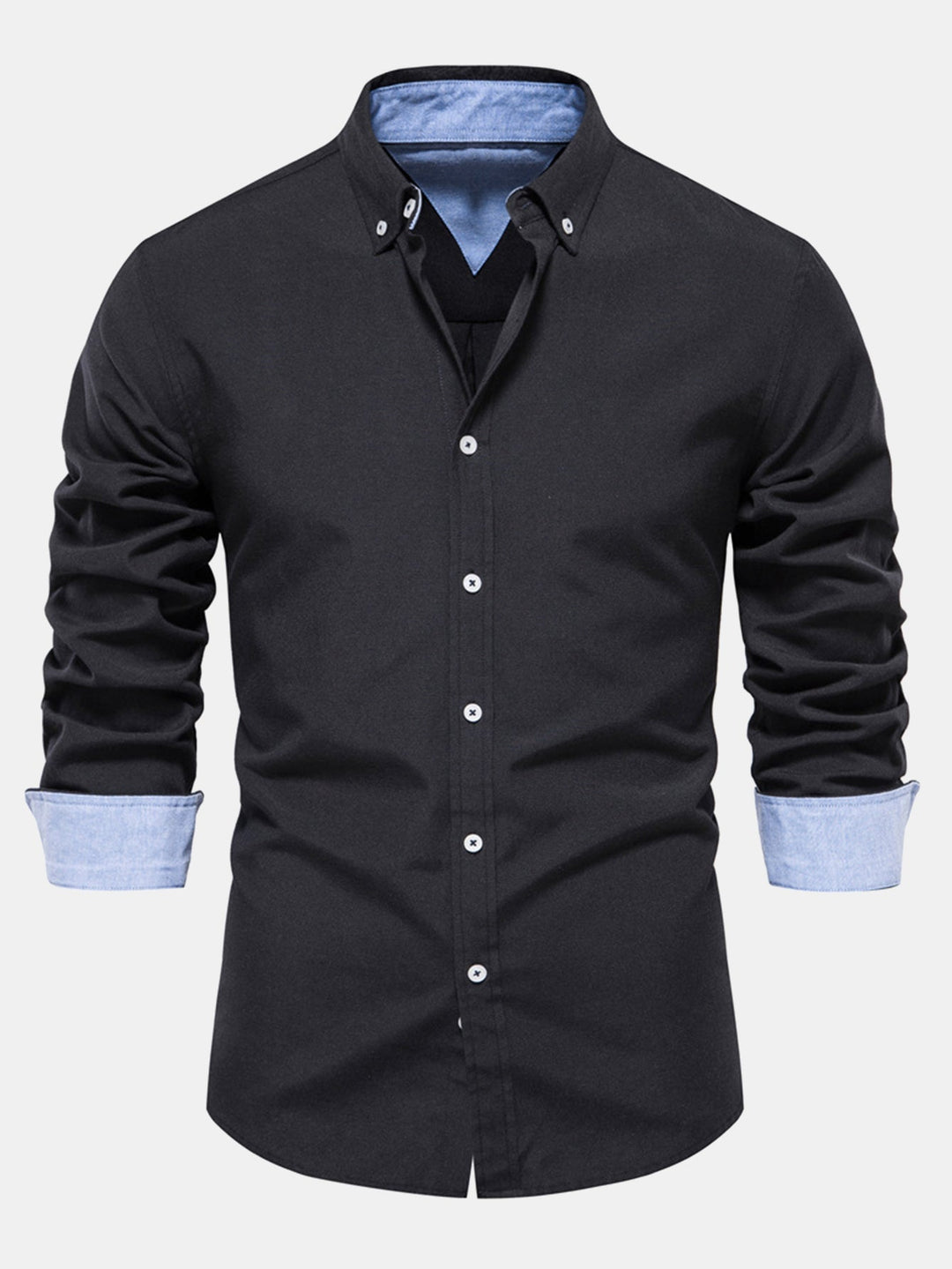 Camisa Oxford de Manga Larga con Botones