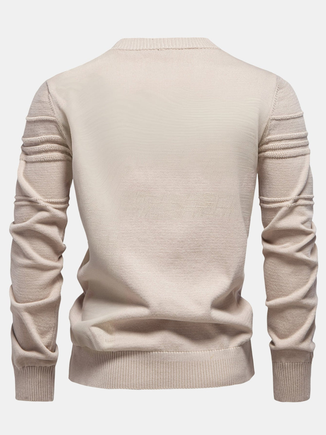 Suéter de Cuello Redondo con Jacquard a Rayas