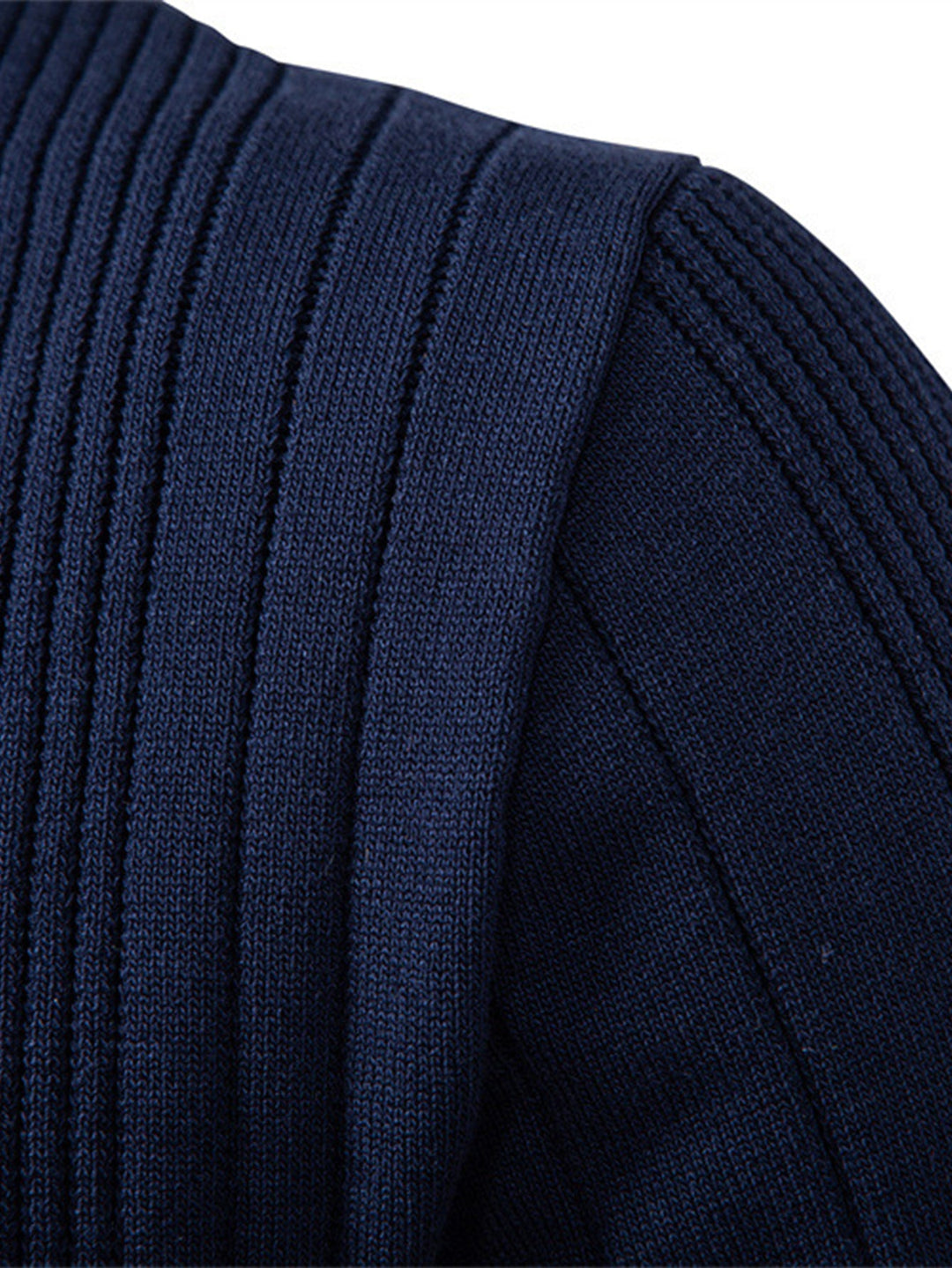 Polo de Manga Larga de Jacquard a Rayas Tejido