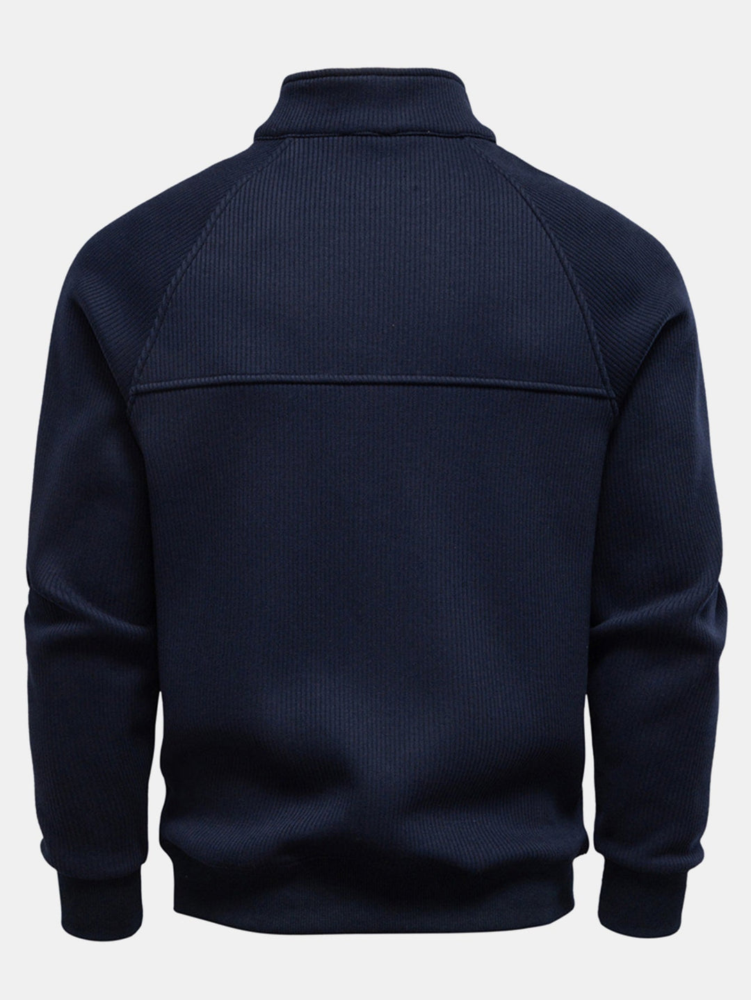 Sudadera con Cremallera a Cuarto y Mangas Raglán Acanaladas