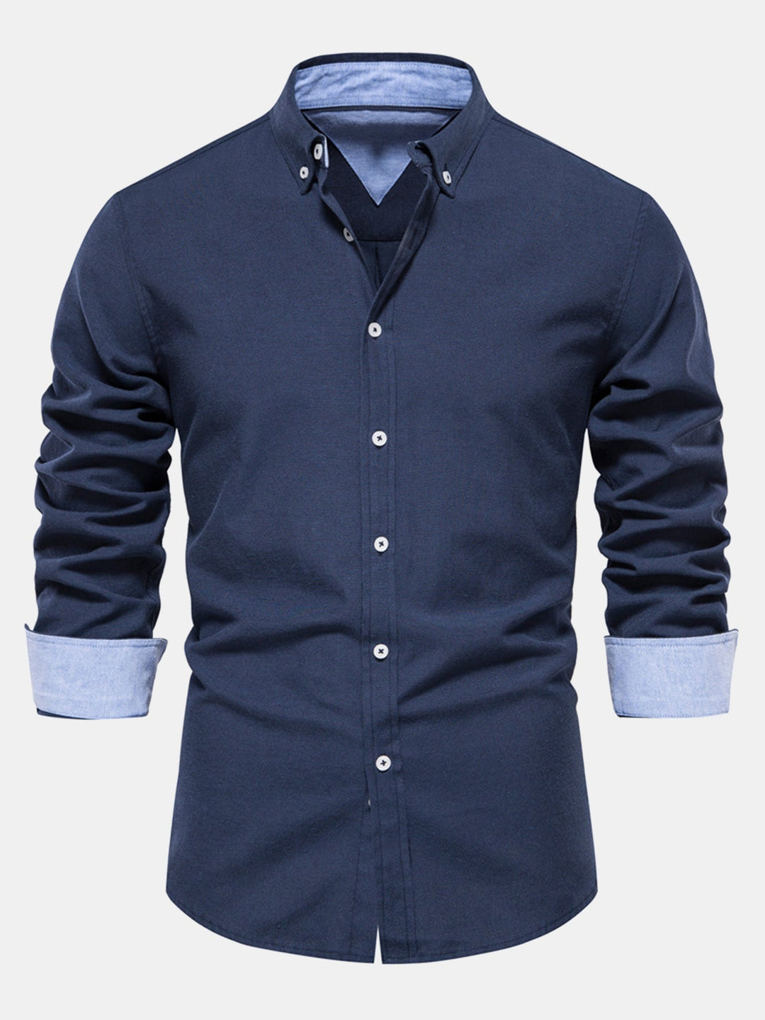 Camisa Oxford de Manga Larga con Botones