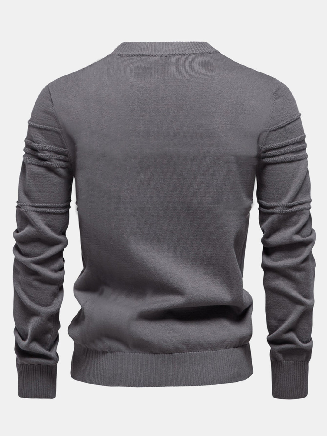 Suéter de Cuello Redondo con Jacquard a Rayas