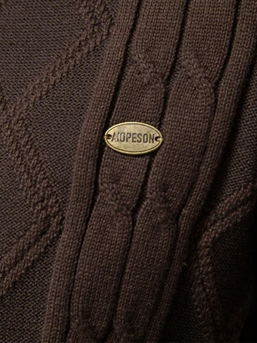 Cárdigan de Punto Jacquard Geométrico con Cuello Chal