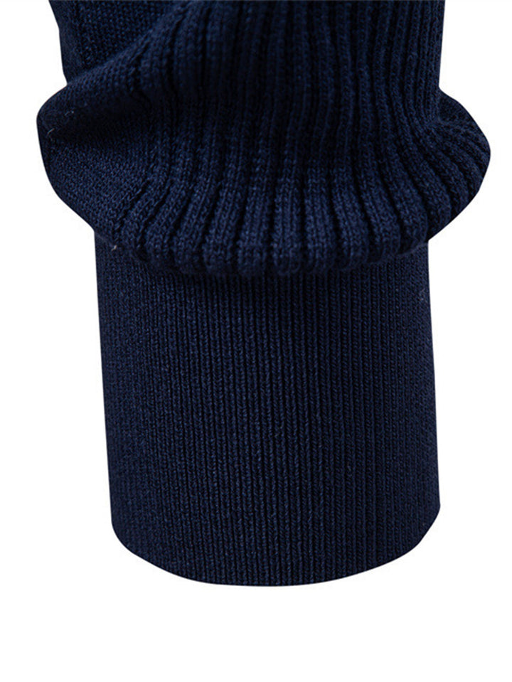 Polo de Manga Larga de Jacquard a Rayas Tejido