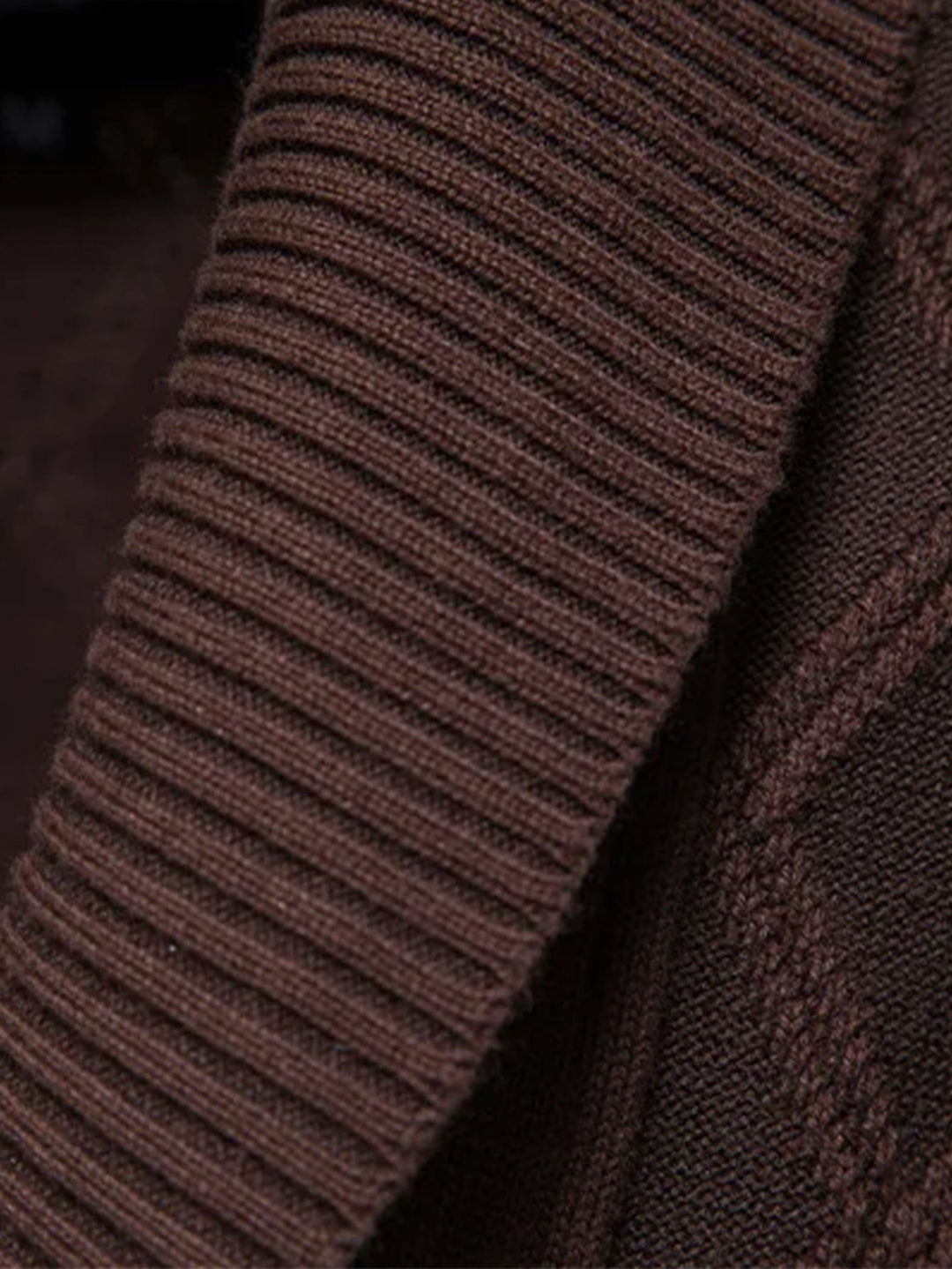 Cárdigan de Punto Jacquard Geométrico con Cuello Chal