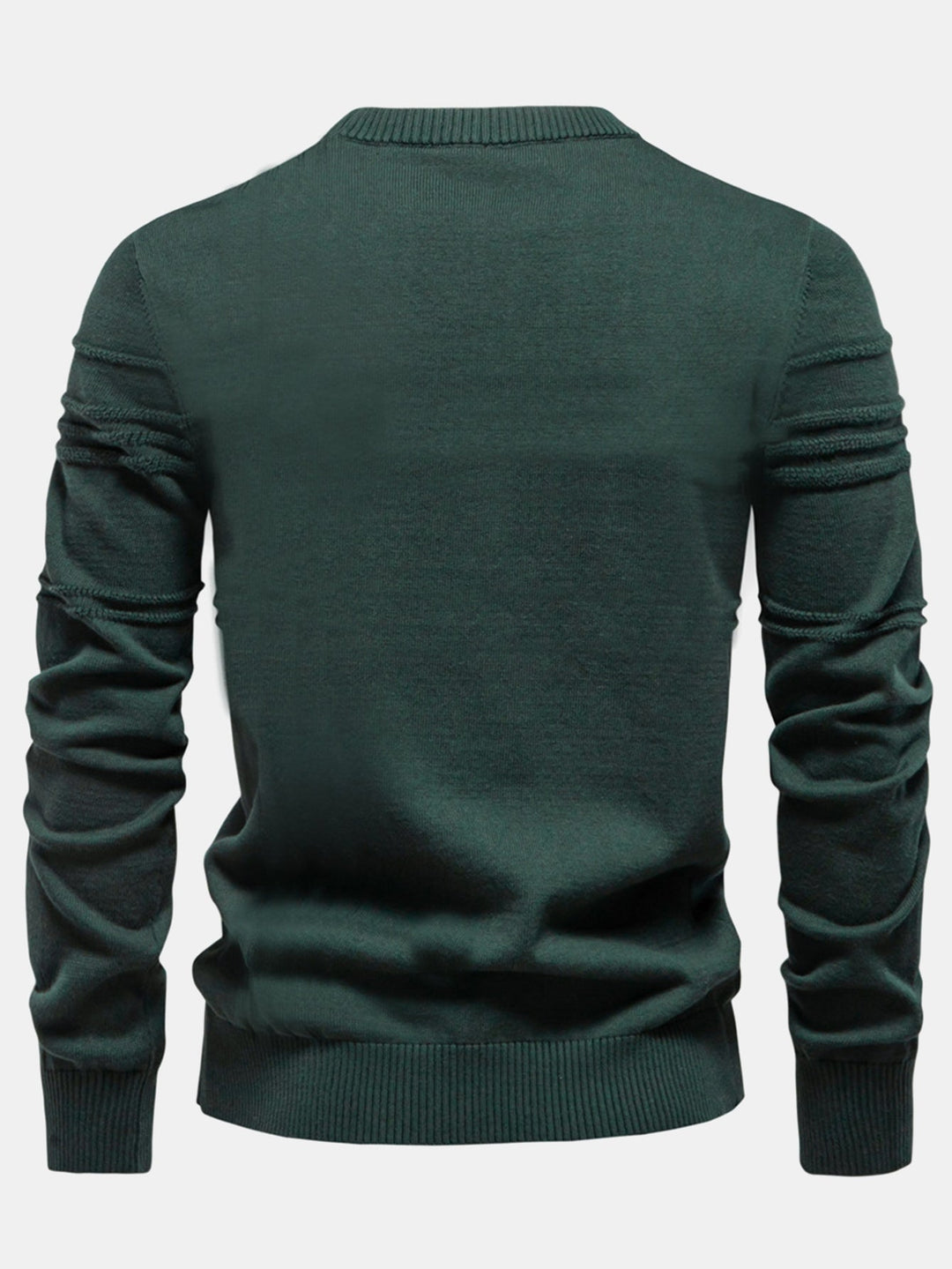 Suéter de Cuello Redondo con Jacquard a Rayas