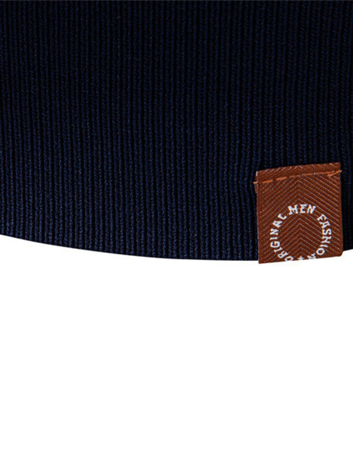 Polo de Manga Larga de Jacquard a Rayas Tejido