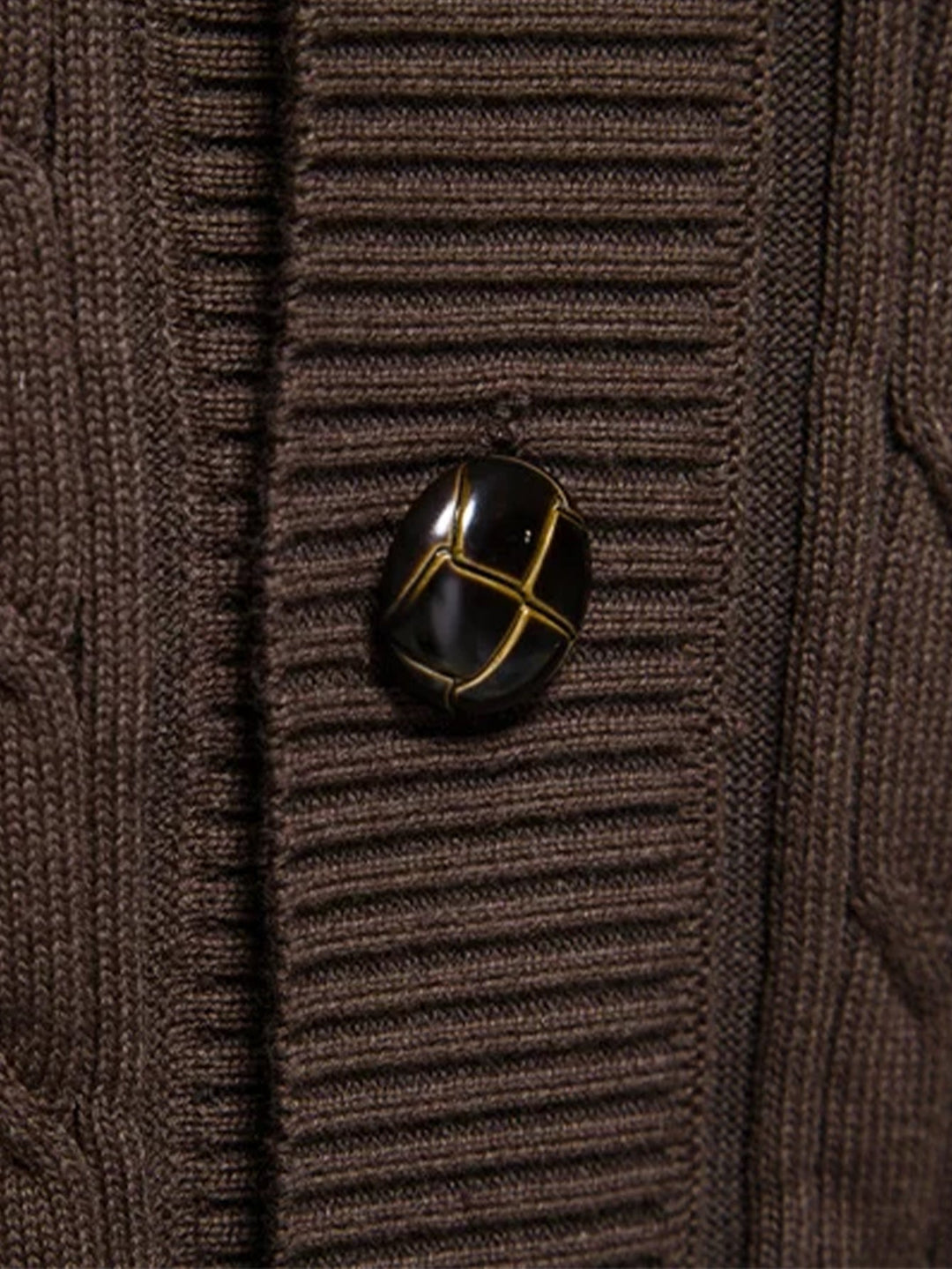 Cárdigan de Punto Jacquard Geométrico con Cuello Chal