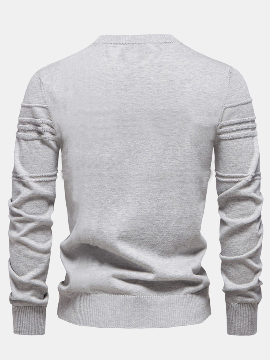Suéter de Cuello Redondo con Jacquard a Rayas