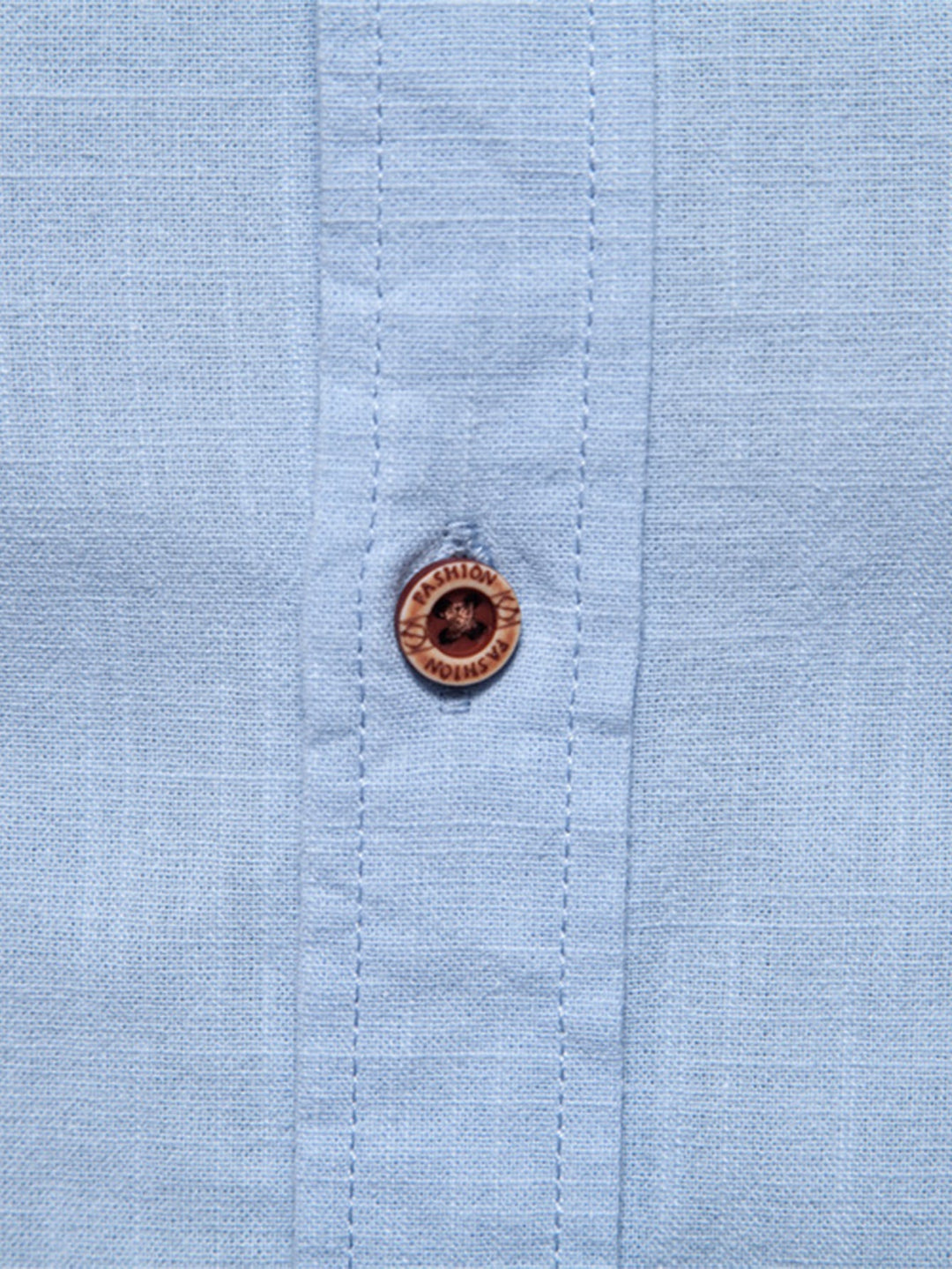 Chemise à manches longues avec col montant en look lin