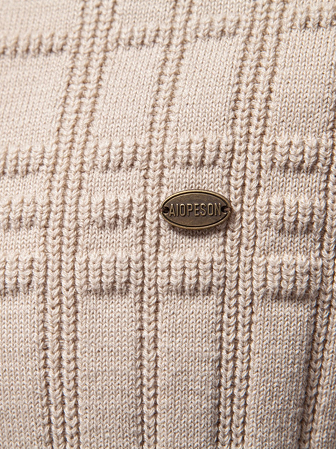 Suéter de Cuello Redondo con Jacquard a Rayas