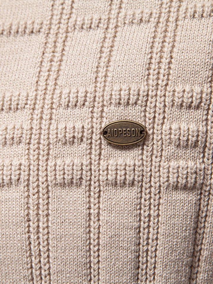 Suéter de Cuello Redondo con Jacquard a Rayas