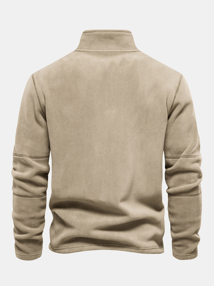 Sudadera Polar de Forro Polar con Cremallera de un Cuarto