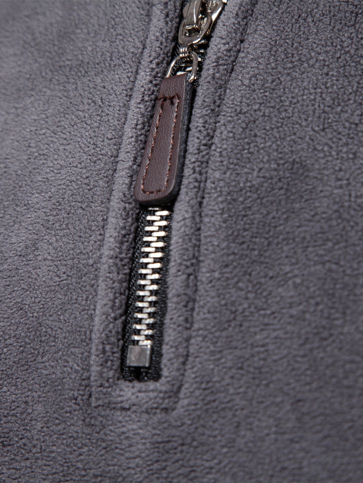 Sudadera Polar de Forro Polar con Cremallera de un Cuarto