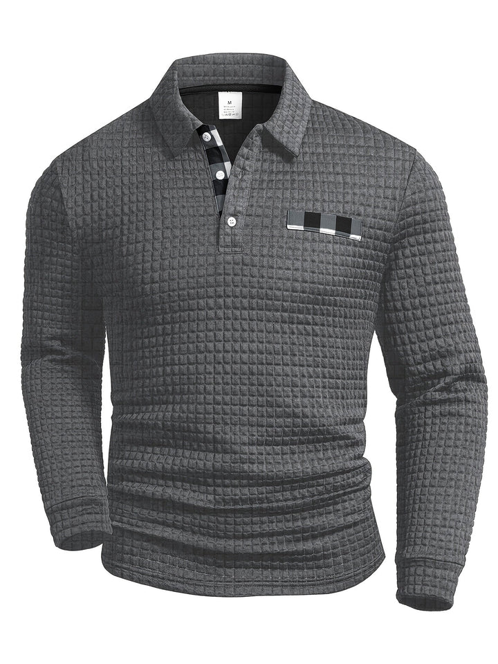 Juergen - Camisa Casual de Manga Larga con Botones