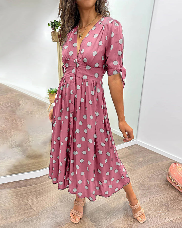 Monica | Vestido elegante de lunares