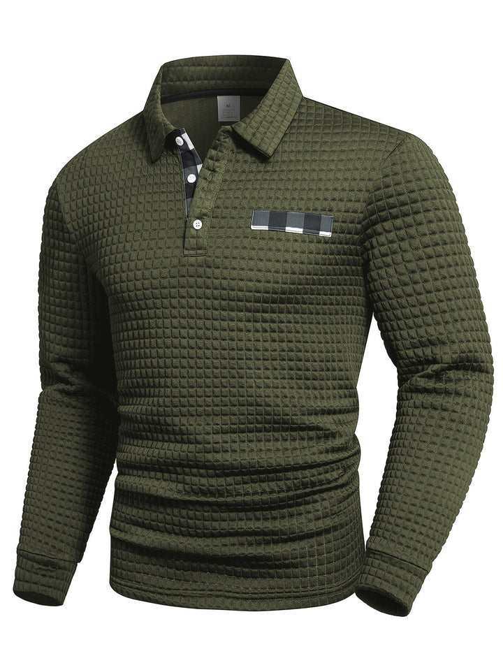 Juergen - Camisa Casual de Manga Larga con Botones