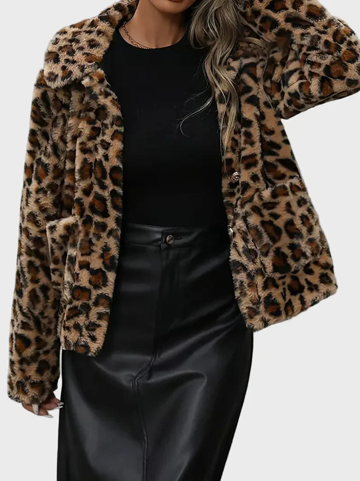 Nyla | Chaqueta Leopardo con Cuello
