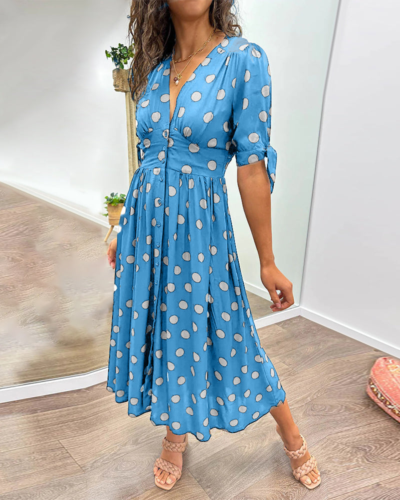 Monica | Vestido elegante de lunares