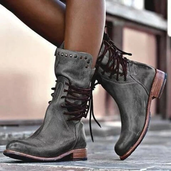 WYNONA | Botas de Cuero Vintage Rústico