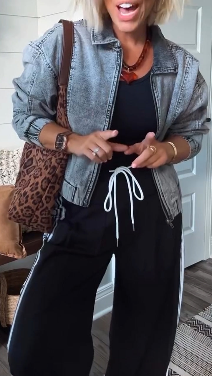 Valentina | Chaqueta de Mezclilla Atemporal con Cremallera