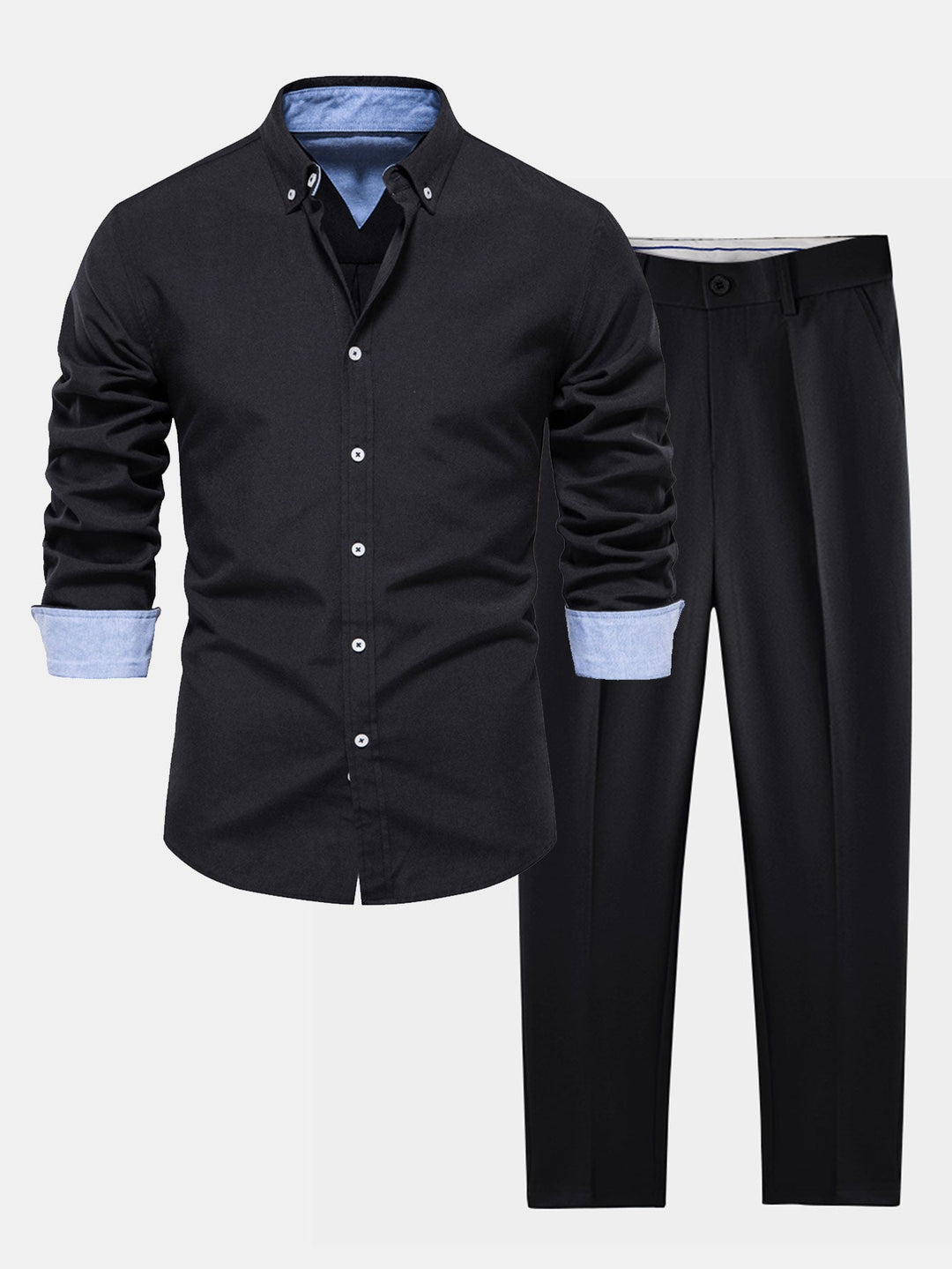 Camisa Oxford de Manga Larga con Botones