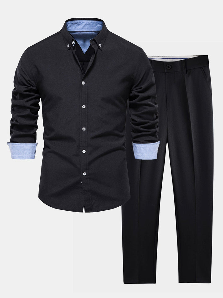 Camisa Oxford de Manga Larga con Botones