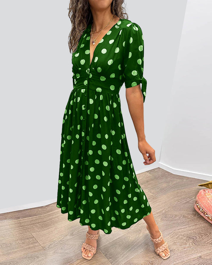 Monica | Vestido elegante de lunares
