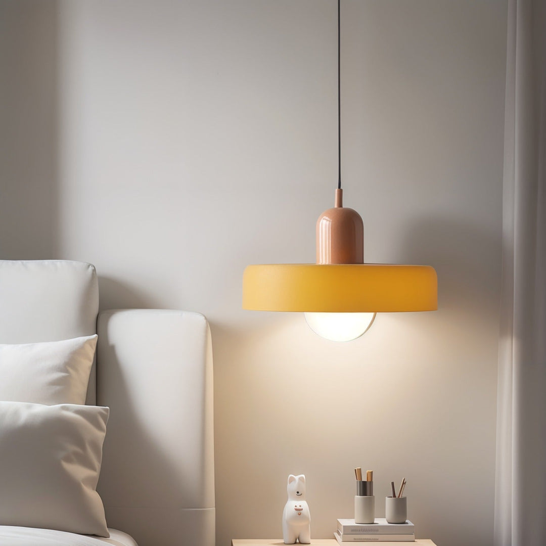Glarefusion | Lámpara colgante LED de vidrio estilo Bauhaus moderno