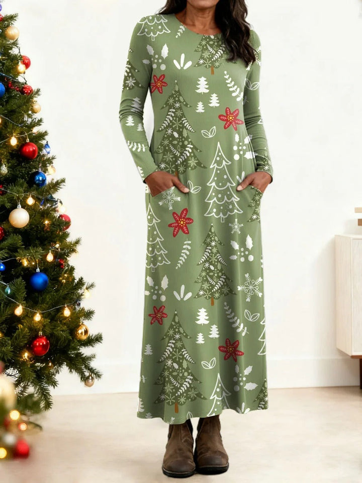 Suéter Cárdigan Navideño para Mujer con Estampado Artístico