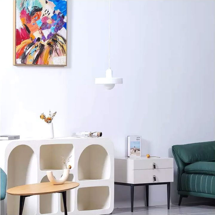 Glarefusion | Lámpara colgante LED de vidrio estilo Bauhaus moderno