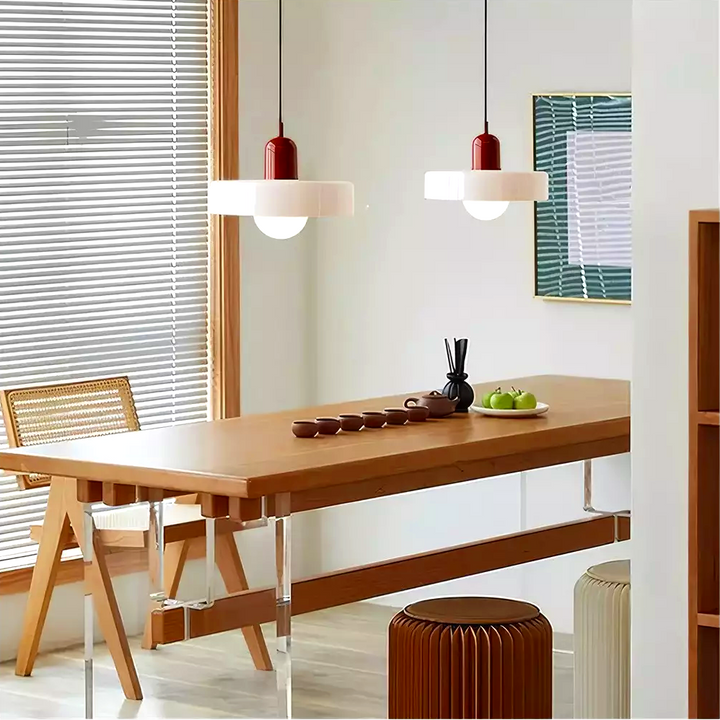 Glarefusion | Lámpara colgante LED de vidrio estilo Bauhaus moderno