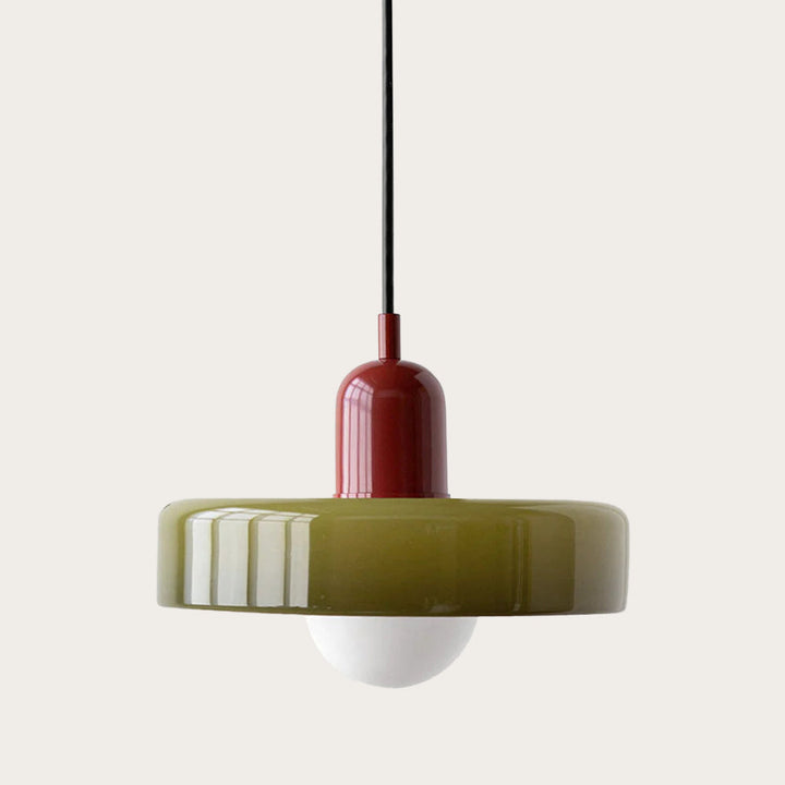 Glarefusion | Lámpara colgante LED de vidrio estilo Bauhaus moderno