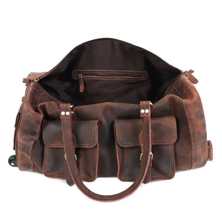 Bolsa de cuero Laurel con ruedas