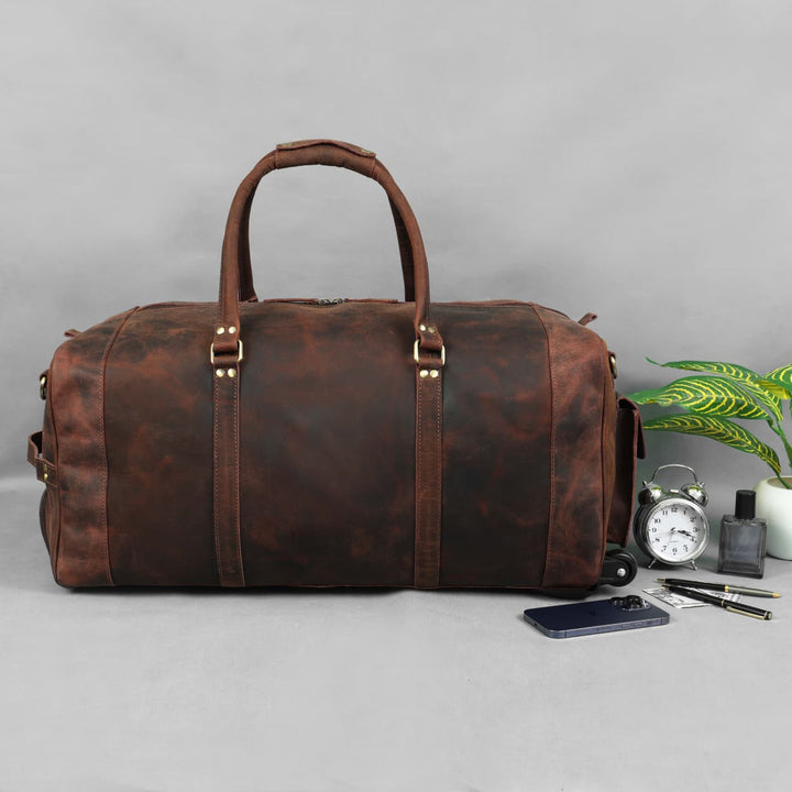 Bolsa de cuero Laurel con ruedas
