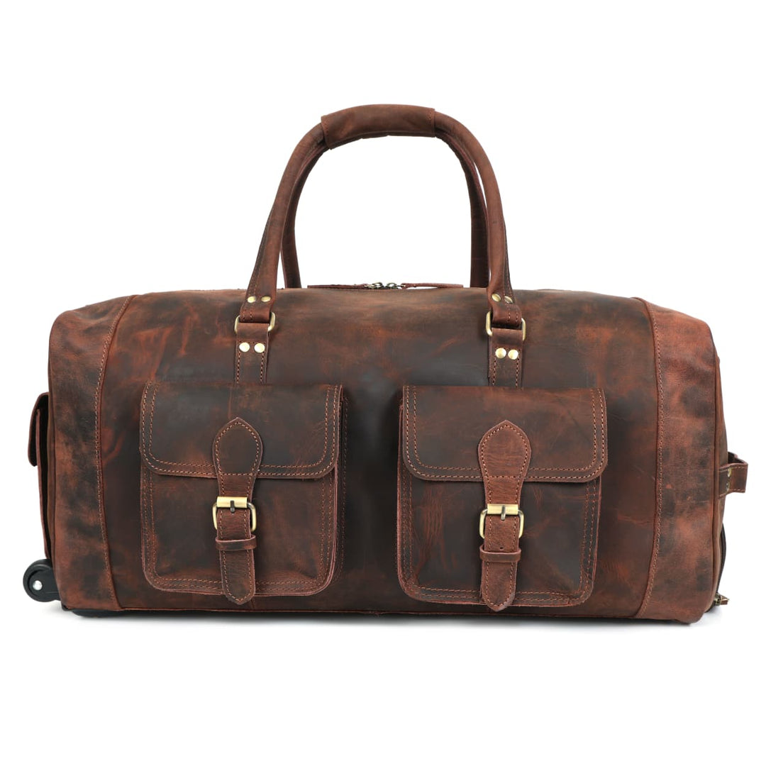 Bolsa de cuero Laurel con ruedas